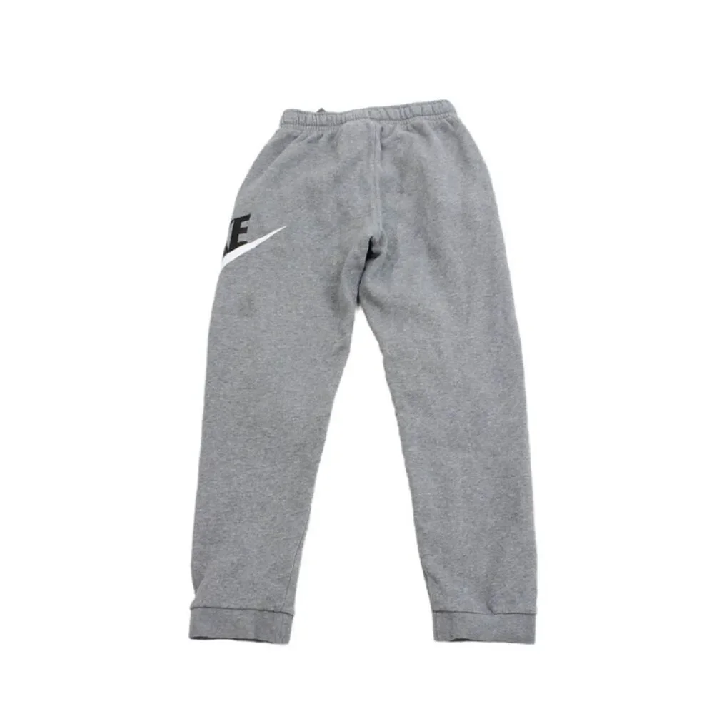 Nike Boys Cotton Drawstring Skinny Ankle Sweatpants Gray Size L